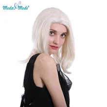 Moda& Mode волосы 1" белый шелк прямые синтетические парики на кружеве натуральные волосы парики на каждый день для женщин в Африканском и американском стиле
