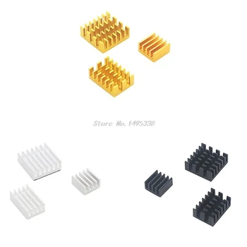 

3Pcs/Set Aluminum Heatsink Radiator Cooler Kit with Adhesive Tape for Raspberry Pi 4B Whosale& Dropship