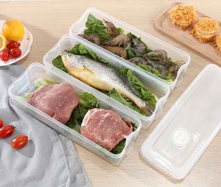 Пластиковые корзины для хранения холодильник коробка для хранения продуктов контейнеры для хранения с крышкой для кухни холодильник шкаф морозильник стол органайзер