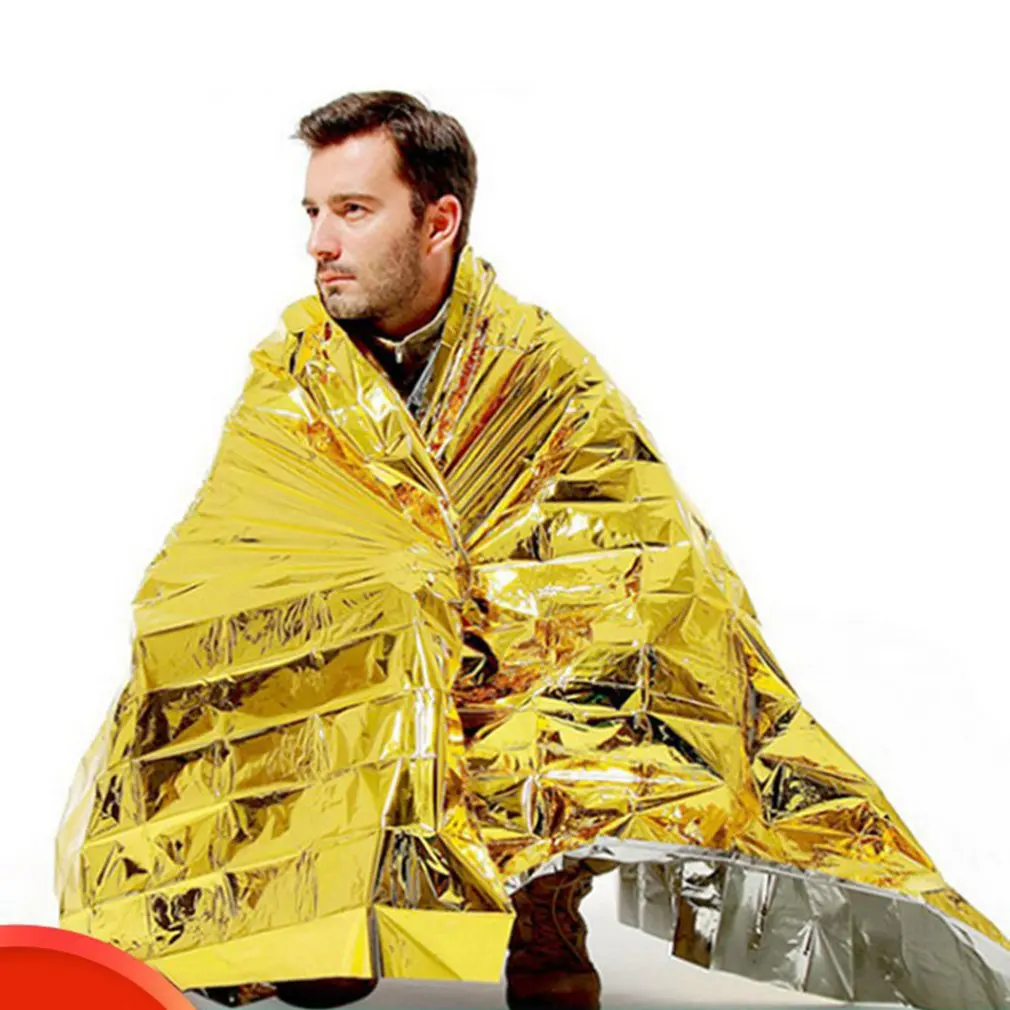 Emergency Blanket Outdoor Survive First Aid Military Rescue Kit