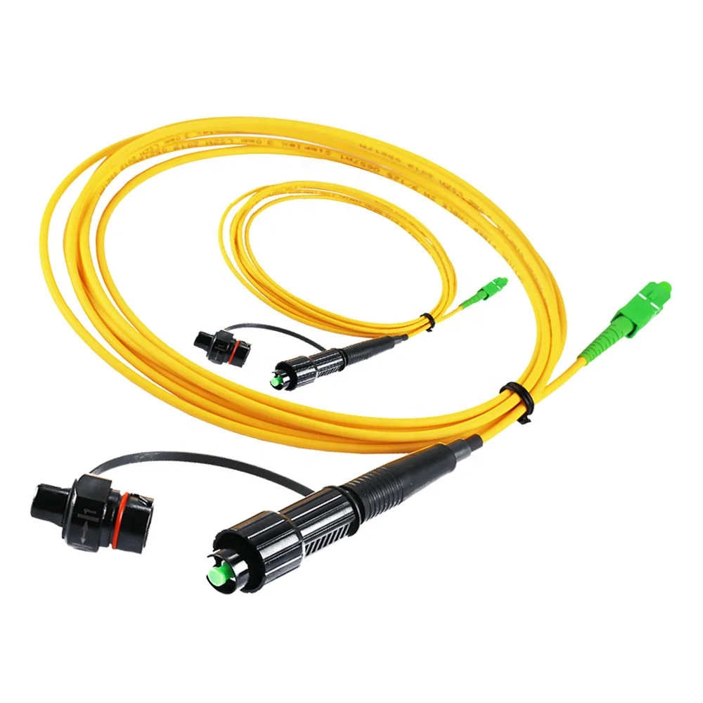 

5Pcs/Lot,Mini SC/APC Connector to SC/APC 1M 2M 3M 5M 3.0mm Yellow Cable FTTA Fiber Patch Cord