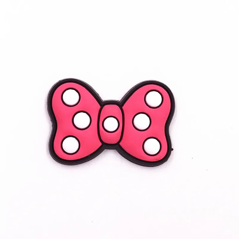 

1PCS Good Quality PVC Bow Badge Mickey Minnie Brooch Animal Pin For Decoration On Backpack Clothes Hat Scarf Kids Presents