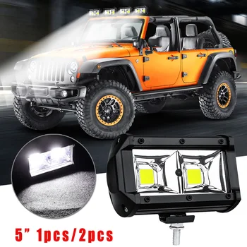 

Ultra-thin 5 Inch 48W LED Work Light Bar Single Row Flood Beam Waterproof For Off-road SUV ATV Polaris RZR XP1K Jeep Truck Boat