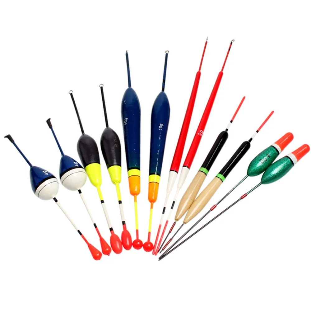 Sougayilang 10pcs/set High Quality Fishing Floats Long Tail Fishing Bobber Buoy Carp Float Fishing Tackle Fishing Float