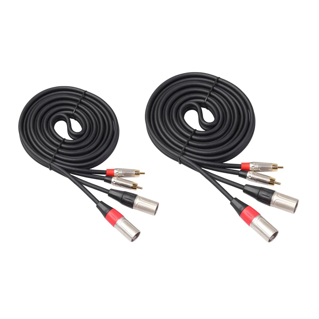 Pro Dual XLR Male to RCA соединительный кабель Mic Audio Cord|Детали и аксессуары для