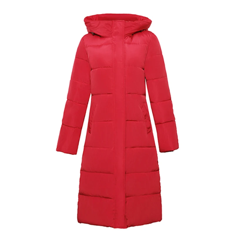 Новинка, зимний женский пуховик, тонкая парка с капюшоном, теплое плотное пальто, плюс размер 4XL, Повседневная Длинная Верхняя одежда, женские зимние куртки
