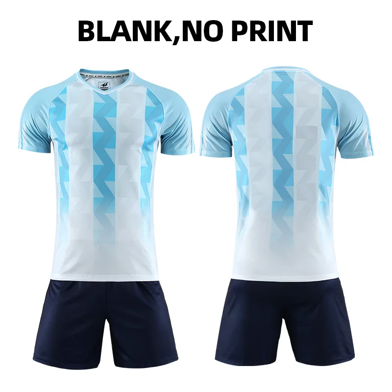 Сублимация Tenue футбольные костюмы Спортивная футболка комплект Джерси Дизайн сульбимация печать Camiseta Futbol футбольные майки - Цвет: Небесно-голубой