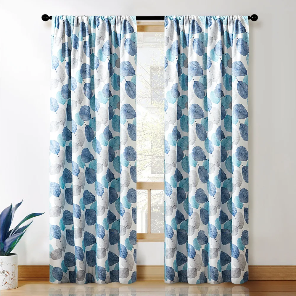 

Yaapeet Leaves Pattern Modern Blackout Curtains Living Room Luxury Europe Window Drapes Pretty Bedroom Blackout Window Curtain