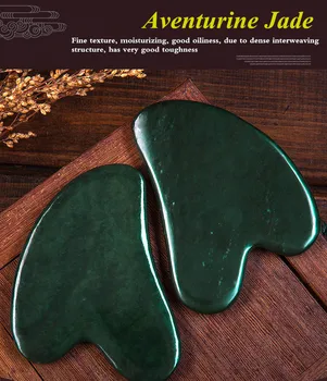 

Aventurine Jade Gua Sha Stone Natural Scrape Crystal Face Lift Beauty and Health Care anti-wrinkle and anti-agingTools