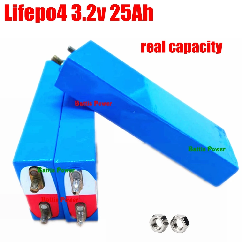 12PCS 3.2v LiFePO4 battery 26Ah rechargeable li polymer cell for 12V25AH e-bike e-scooter golf car battery pack solar energy