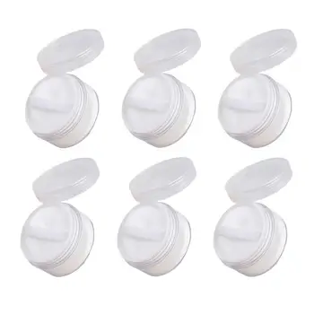 

6 Pcs Mini Loose Powder Boxes Portable Travel Cosmetics Bottle with Puff