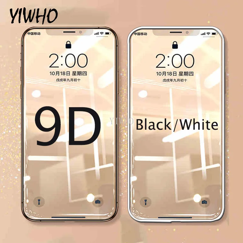 

9D Full Glue Protective on For Iphone X Glasses Screen Protector Tempered Glass for Apple 6 S 6s 7 8 Plus X S Xr XS Max Film