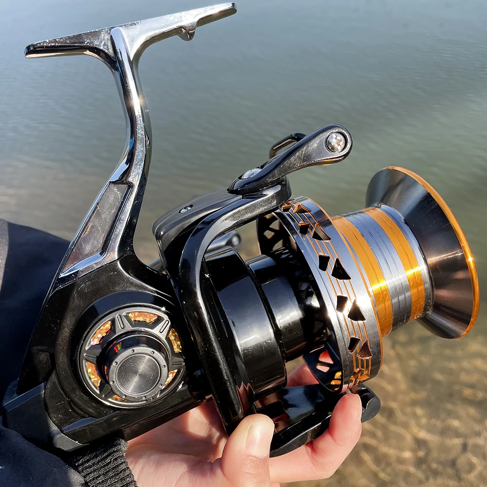 Metal Spool Spinning Reel 9000 10000 12000 Max Drag Power 20-30kg Left /  Right Hand Fishing Wheel