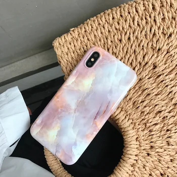 

Retro Glossy Marble Phone case for coque iPhone 7 Plus XS 11 Pro MAX 6 6s 8 Plus X XR case for iPhone case marble silicone cover