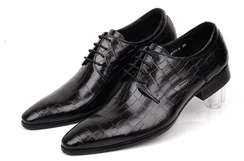 

Formal Wear Men's Leather Shoes Stone Pattern Decorative Pattern Cowhide Wedding Shoes Work Wear
