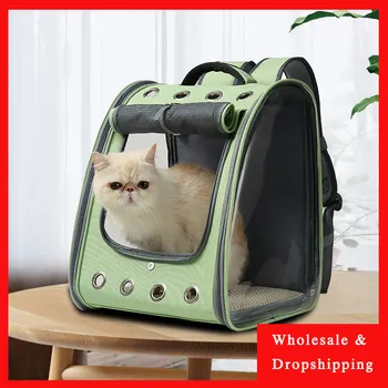

new spot pet backpack full transparent PVC pet backpack large capacity cat bag pet bag