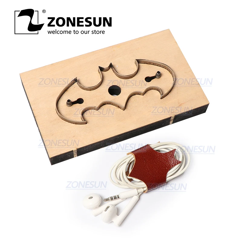 

ZONESUN Bat Customized Leather Cutting Die Leather Diy Craft Wire Earphone Collector Wooden Template Punch Cut Steel Rule Die