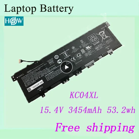 Высококачественный черный Аккумулятор для ноутбука HP KC04XL Envy 13 ah0001nk 13-AH0001NK 13-ah0003na