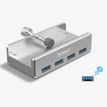 Orico концентратор USB 3,0 с зажимом, алюминиевый сплав, 4 порта, USB 3,0, зарядное устройство, зарядное устройство для ноутбука