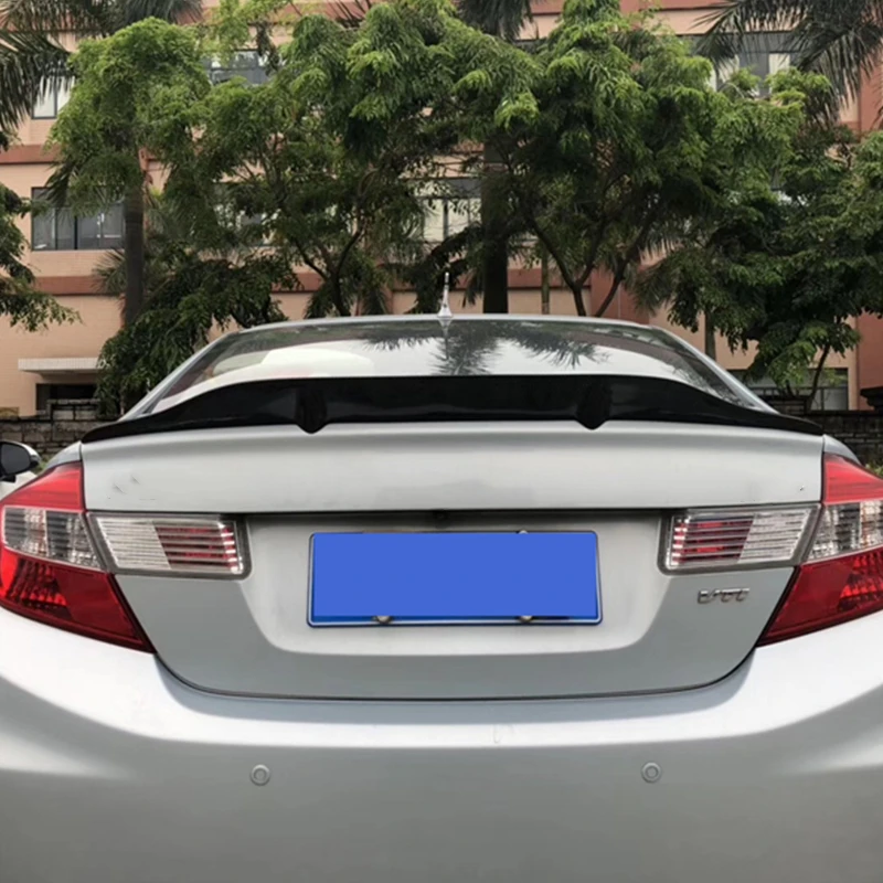 Используется для Honda Civic спойлер 2012 2013 лет реальный глянцевый углеродное волокно