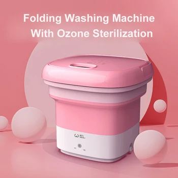

110-240V Ozone Sterilizer Portable Foldable Clothes Washing Machine Ultraviolet Disinfection One Button Clothes Underwear Washer