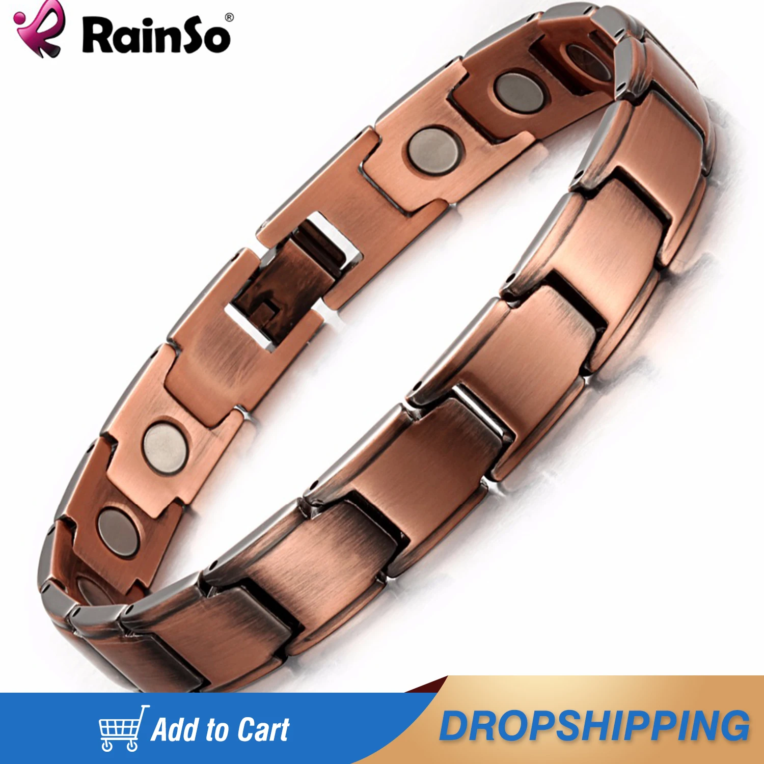 RainSo Fashion Elegant Copper Bracelets for Women Noble Top