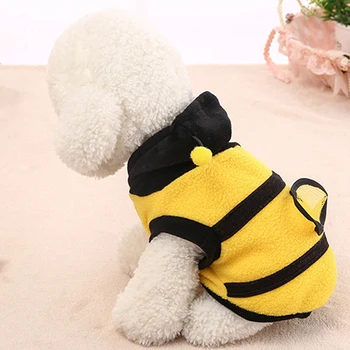

Bee Pet Puppy Coat Apparel Outfit Fleece Clothes Dog Cat Hoodie Fancy Costume