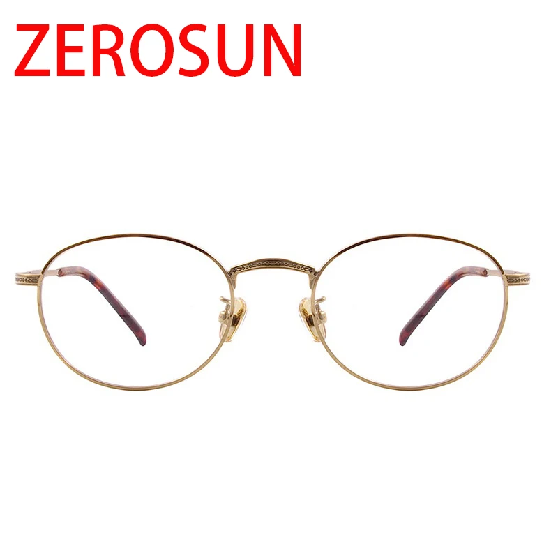 Очки Zerosun в титановой оправе для мужчин и женщин брендовые винтажные овальные