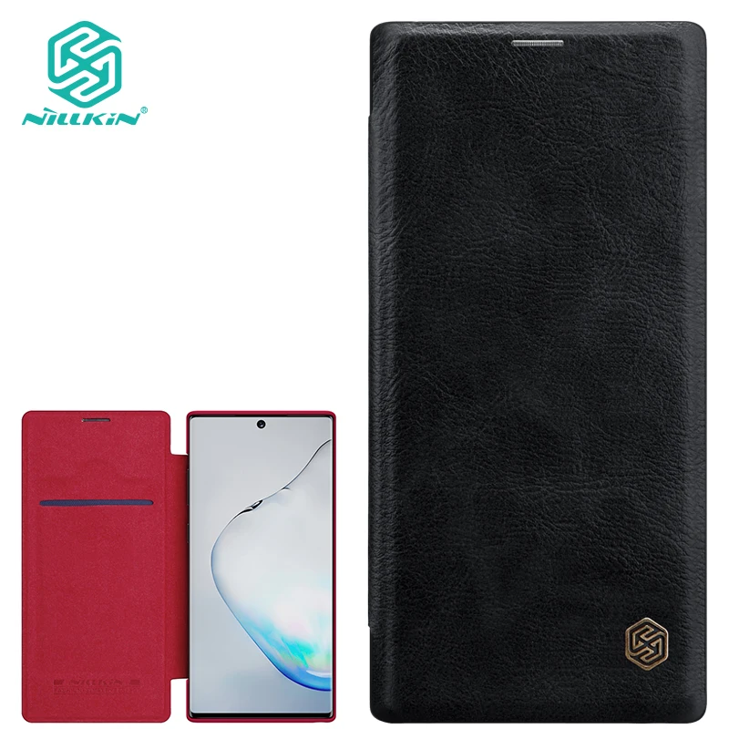 

Nillkin Leather Case for Samsung Galaxy Note 10 Qin Series Flip Cases Luxury Phone Bags Back Cover