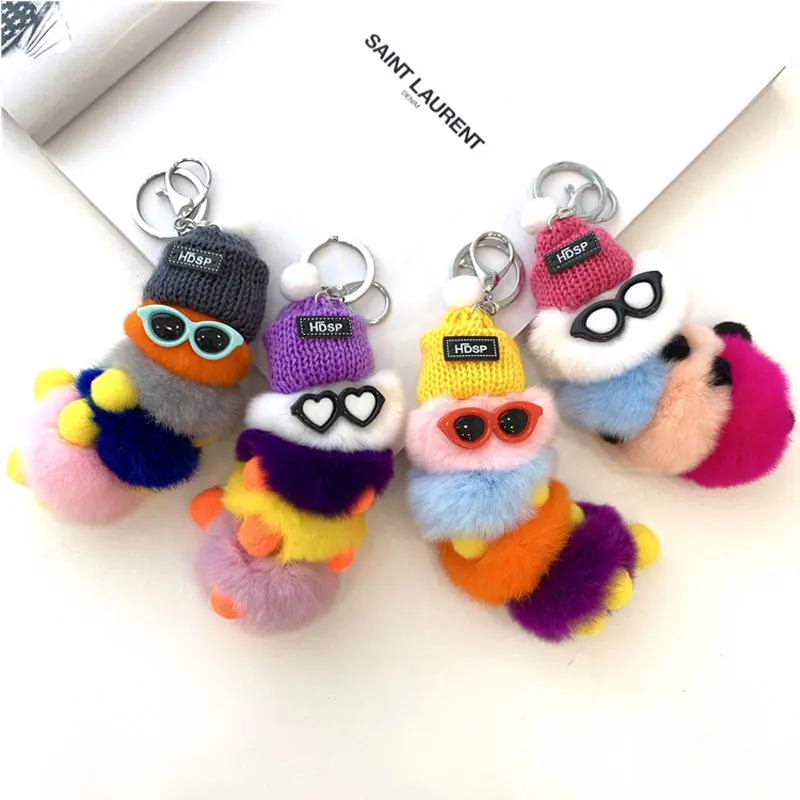 

Plush Key Chain Hanging Rex Rabbit Reptiles Bag Pendant Cute Plush Pendant Girl Gift
