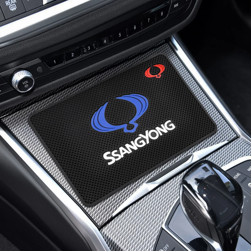 

Car Logo Ornament PVC Anti-Slip Mat Sticky Pad Anti-slip Pad gel Mat for Ssangyong: Tivolan Korando Rexton Rodius SIV-1