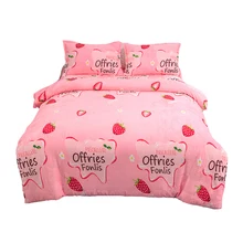 Housse de couette de couleur rose, Textiles de maison, literie nordique, flanelle épaisse, chaude et moelleuse, velours Double corail pour Euro 