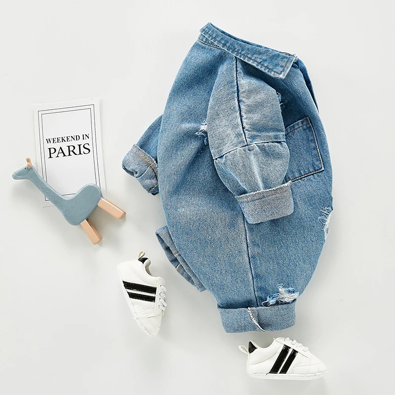 Newborn Baby Clothes Baby Girl Clothes Outfits Boys Rompers Kid Cotton Flexible Hole Denim Costume Girls Infant Jumpsuit