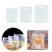 

10 Pcs 3 Sizes Thank You Plastic Gift Bags Baby Shower Wedding Birthday Party Favors Bread Candy Cake Wrapping Bags With Handle