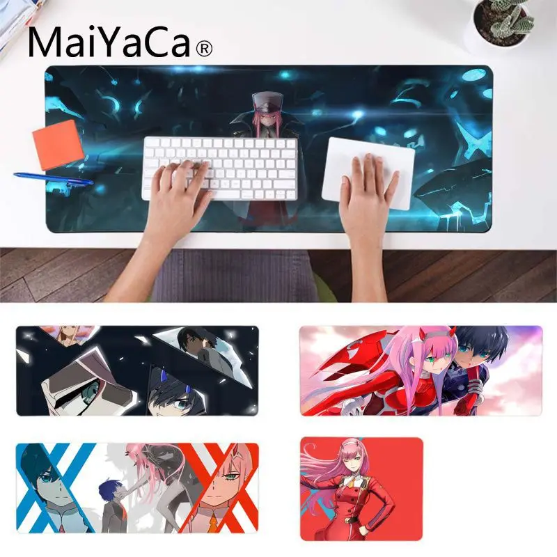 MaiYaCa, Печатный коврик для мыши My Favorite Anime Darling in the FranXX, мягкий резиновый коврик для мыши, прочный Настольный