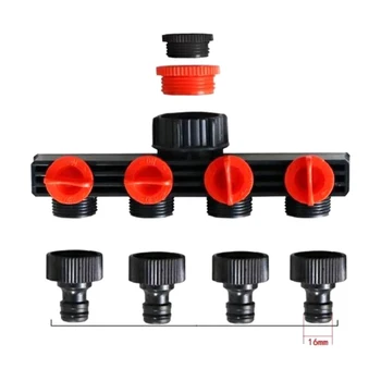 

4-Way Hose Pipe Splitter Watering Tap Connector Garden Irrigation Tools