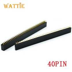 2.54mm espaçamento único assento de fileira dupla fêmea assento pino soquete 15 / 20 / 40pin uma linha fêmea 10 pçs/lote