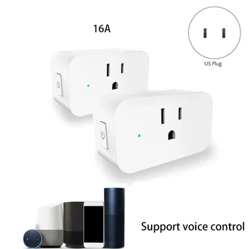 

Smart US Plug WiFi Outlet Works with Alexa,Google Home,with Remote Control Timer Function,2 Pack