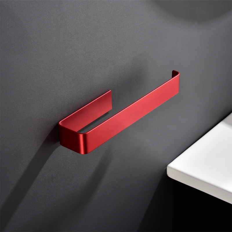 Bathroom Towel Holder Ring Aluminum Finish No Drill 3M Sticker for Kitchen