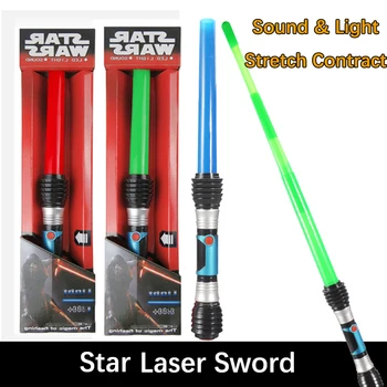 

1Pcs Sound Light Laser Sword Lightsaber Cosplay Children Flashing Toys Boy Girl Gift Luminescent Music Telescopic Laser Sword