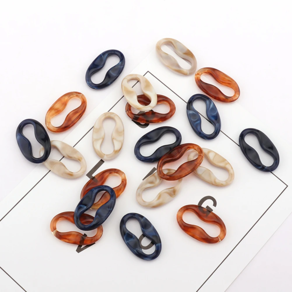 10pcs, 20pcs Acrylic Resin Jewelry Accessories Buckle Handmade Chain All-match Accessory Chain DIY Acrylic Bag Accessories