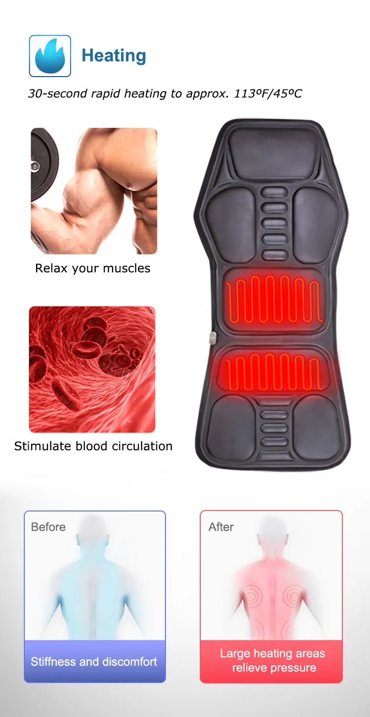 Electric Vibrating Back Massage Cushion