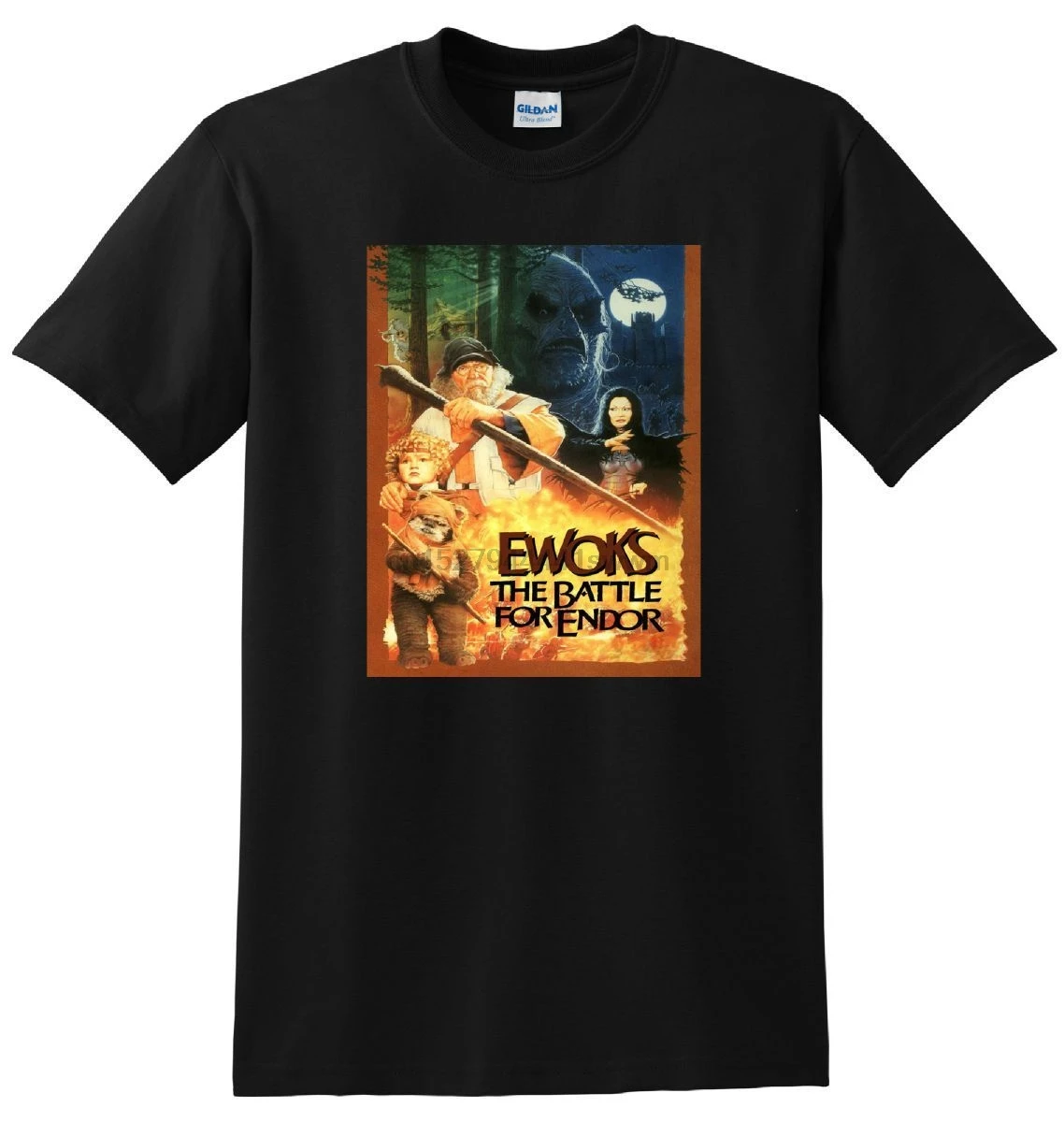 Новый EWOKS футболка Битва за эндор Обложка DVD тройник маленький средний большой XL |