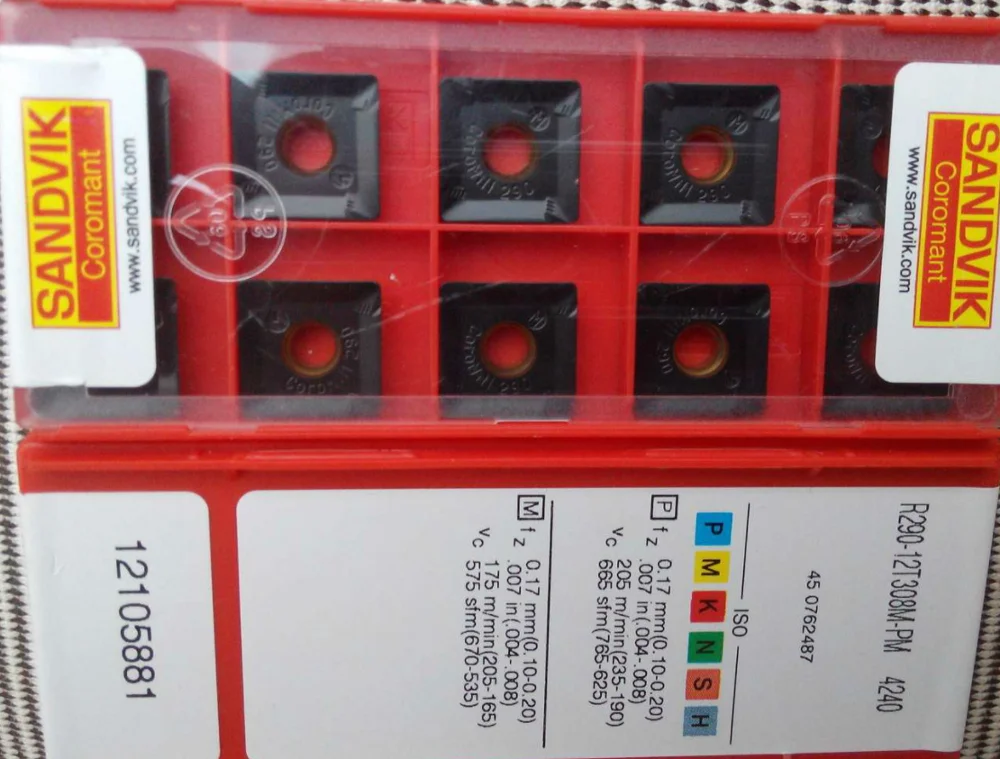 10 шт. вставки карбида R290-12T308M-PM 4240