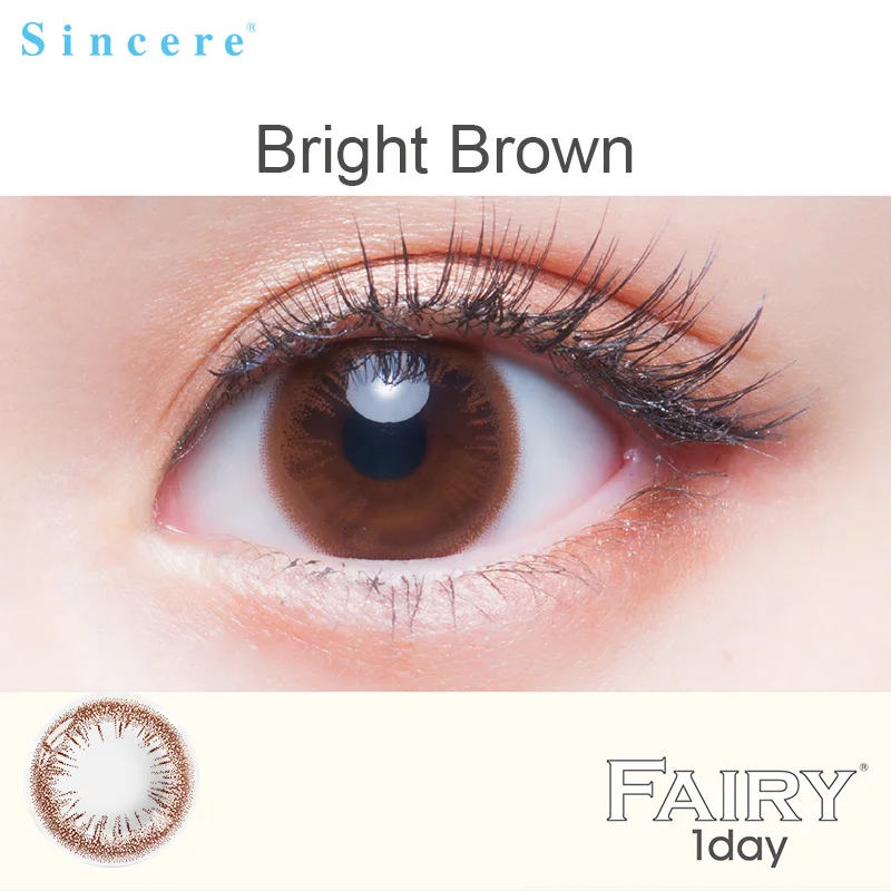 Bright Brown Яркие коричневые контактные линзы для глаз 6 линз день бросок 1 день - Цвет: Bright Brown