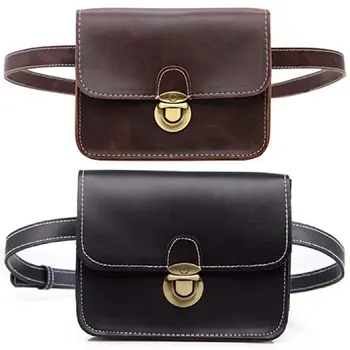 

Fashion Solid Fanny Bag Female Adjusted Belt Bag Ladies Casual Waist Pack(Brown)