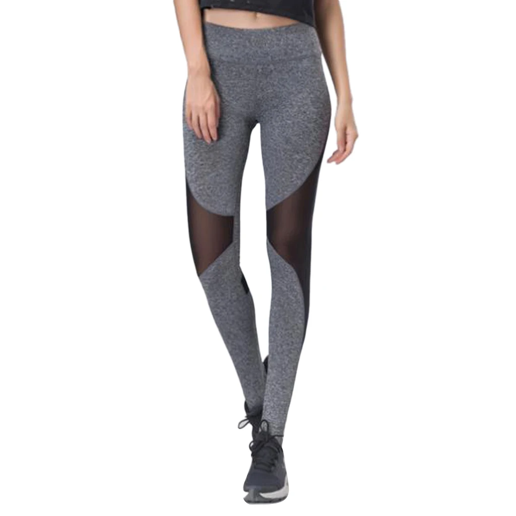 Women Yoga Pants Tights Mesh Stirrup Leggings Tummy Control High Waist Compression Activewear For Gym Workout Fitness Running