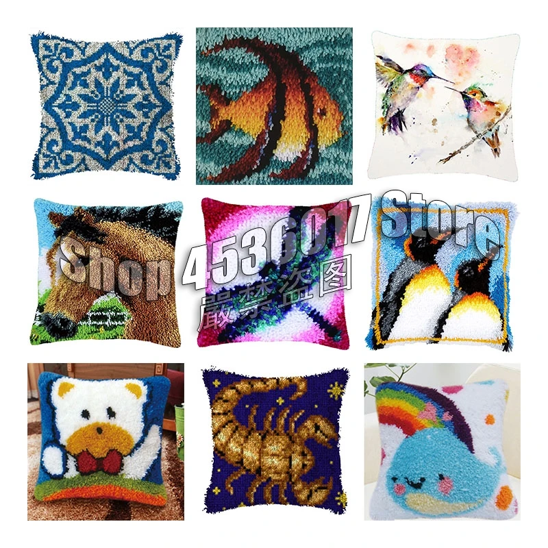 Animals Series Latch Hook Rug Kits Horse 3D Segment Embroidery Pillow Wool Cross Stitch Carpet DIY | Дом и сад