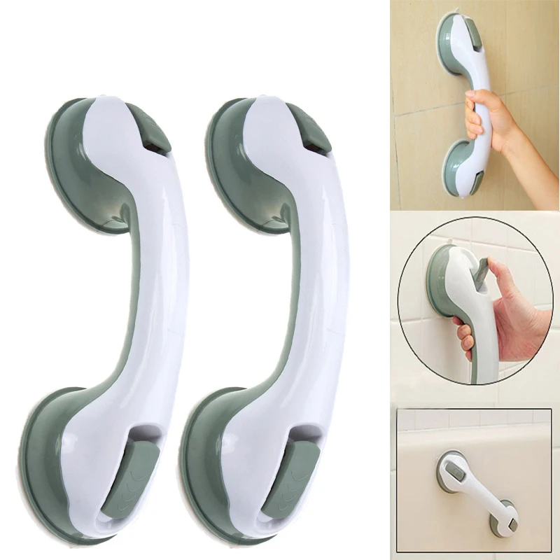 1pc Bathroom Suction Cup Grab Rack, Anti-slip Safety Handle For