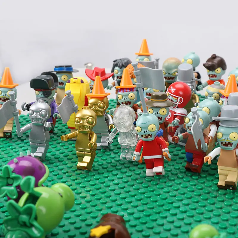 Plants vs Zombies Figures Building Blocks PVZ Action Figures Compatible With LegoED Game Brick Toys For Children Collection Toys